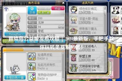 冒险岛公益服发布攻略 | 2024最新版，手把手教你玩转免费服务器！