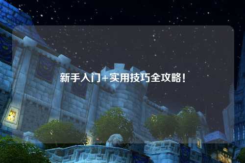 新手入门+实用技巧全攻略!