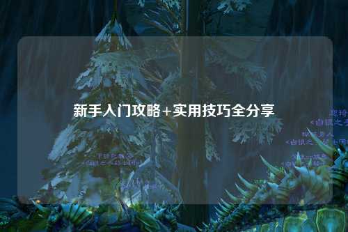 新手入门攻略+实用技巧全分享✨