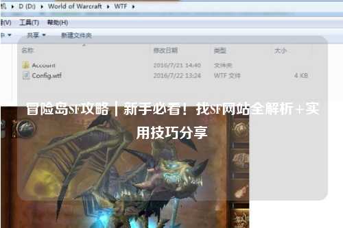冒险岛SF攻略|新手必看!找SF网站全解析+实用技巧分享